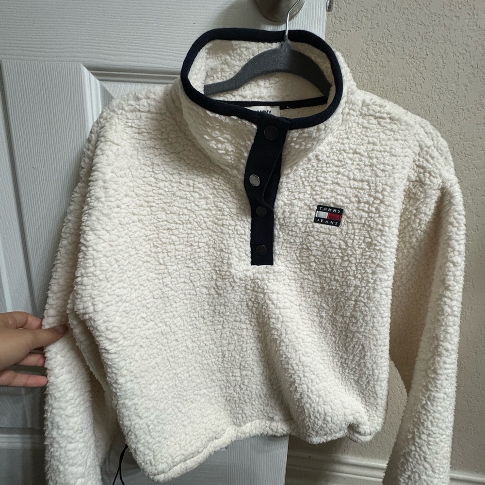 Tommy Hilfiger Women's Off-White Fleece Pullover